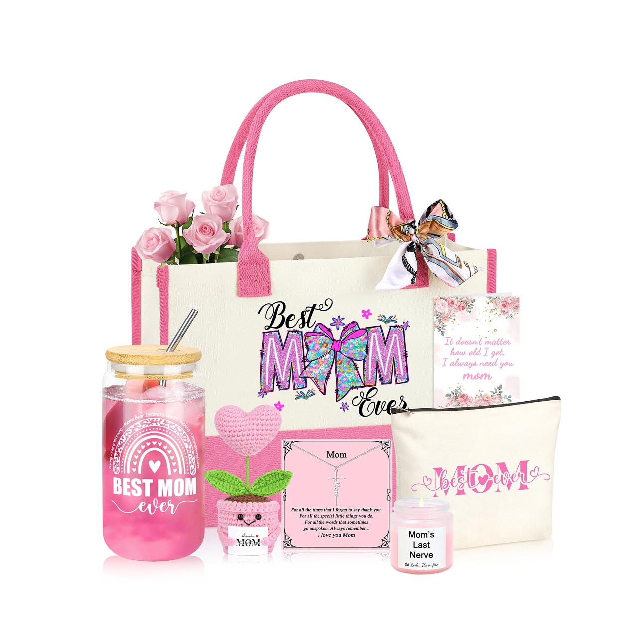 Mom Gifts, Mothers Day Birthday Unique Gifts for Mom from Daughter Son, Christmas Valentines Day Ideas Present for Mother Set of 7